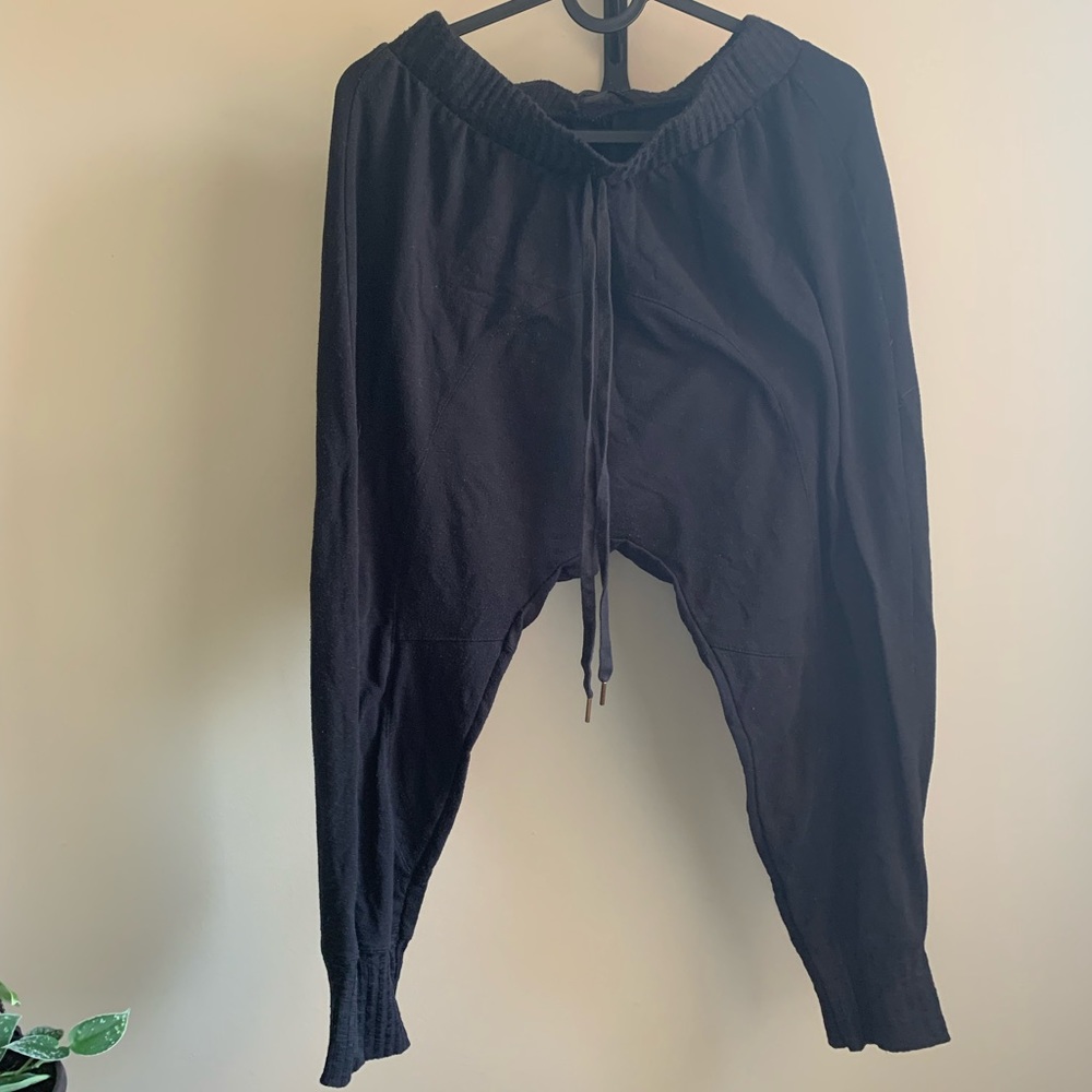 Black Jersey Knit Joggers